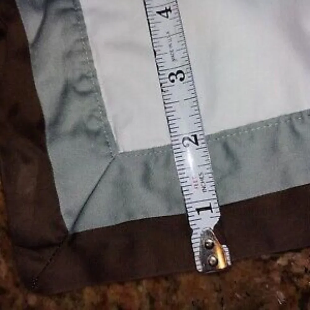Restoration Hardware Cotton Double Pleated White Blue Brown Euro Sham 25